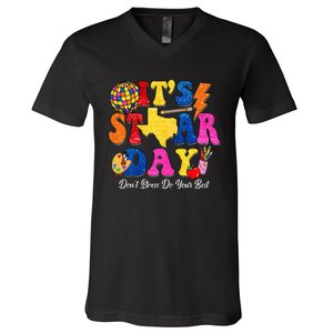 Staar Testing Test Day DonT Stress Do Your Best Teacher V-Neck T-Shirt