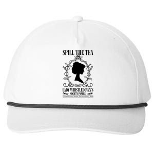 Spill The Tea Lady Whistledowns Society Papers Lady Whistledown His Snapback Five-Panel Rope Hat