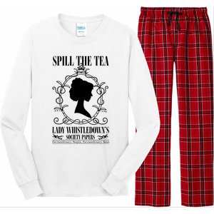 Spill The Tea Lady Whistledowns Society Papers Lady Whistledown His Long Sleeve Pajama Set