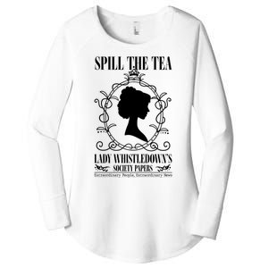 Spill The Tea Lady Whistledowns Society Papers Lady Whistledown His Women's Perfect Tri Tunic Long Sleeve Shirt