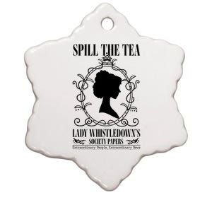 Spill The Tea Lady Whistledowns Society Papers Lady Whistledown His Ceramic Star Ornament