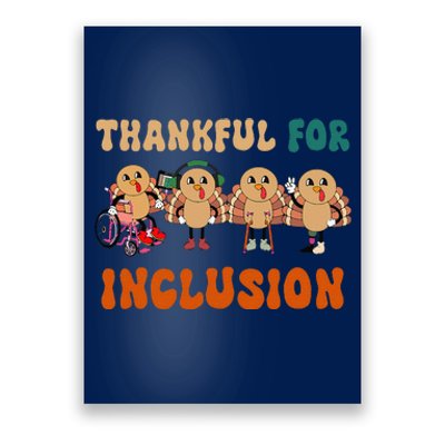 Speech Therapist Thanksgiving Thankful For Inclusion Poster