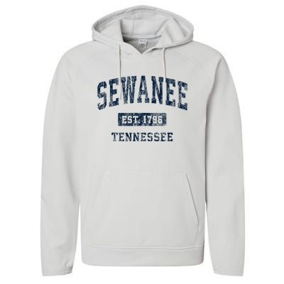 Sewanee Tennessee Tn Vintage Athletic Sports Design Performance Fleece Hoodie