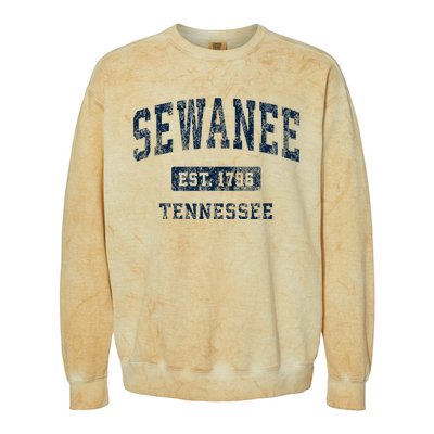 Sewanee Tennessee Tn Vintage Athletic Sports Design Colorblast Crewneck Sweatshirt