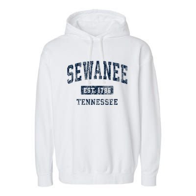 Sewanee Tennessee Tn Vintage Athletic Sports Design Garment-Dyed Fleece Hoodie