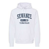 Sewanee Tennessee Tn Vintage Athletic Sports Design Premium Hoodie