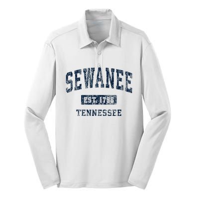 Sewanee Tennessee Tn Vintage Athletic Sports Design Silk Touch Performance Long Sleeve Polo