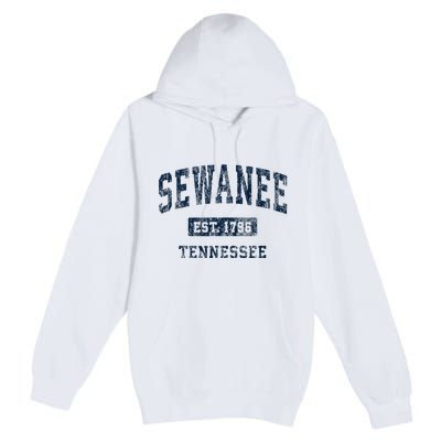 Sewanee Tennessee Tn Vintage Athletic Sports Design Premium Pullover Hoodie