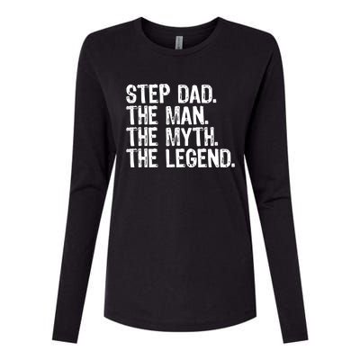 Stepdad The The Myth The Legend Cool Funny Stepdad Gift Womens Cotton Relaxed Long Sleeve T-Shirt