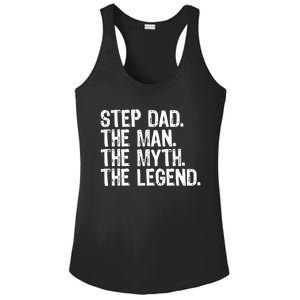 Stepdad The The Myth The Legend Cool Funny Stepdad Gift Ladies PosiCharge Competitor Racerback Tank