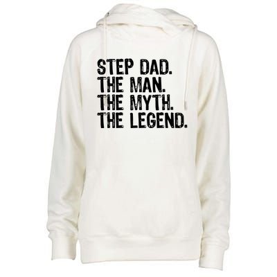 Stepdad The The Myth The Legend Cool Funny Stepdad Gift Womens Funnel Neck Pullover Hood