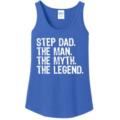 Stepdad The The Myth The Legend Cool Funny Stepdad Gift Ladies Essential Tank