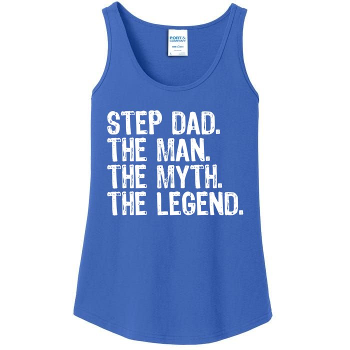 Stepdad The The Myth The Legend Cool Funny Stepdad Gift Ladies Essential Tank