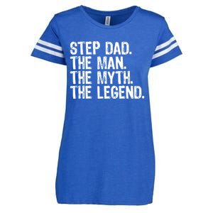 Stepdad The The Myth The Legend Cool Funny Stepdad Gift Enza Ladies Jersey Football T-Shirt