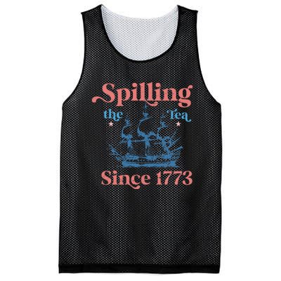 Spillin The Tea Since 1773 Funny 4th Of July Party Mesh Reversible Basketball Jersey Tank