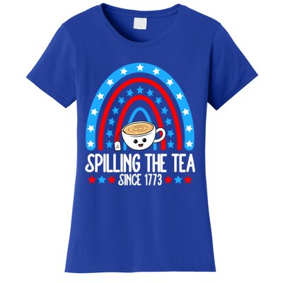 Spilling The Tea Since 1773 4th Of July Rainbow For Teacher Gift Women's T-Shirt