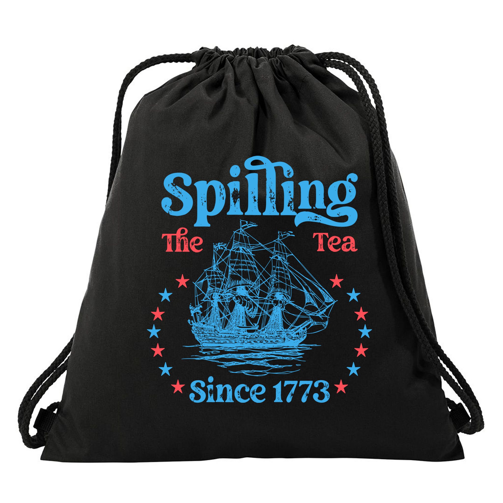 Spilling The Tea Since 1773 American History Drawstring Bag