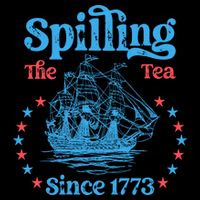 Spilling The Tea Since 1773 American History Drawstring Bag