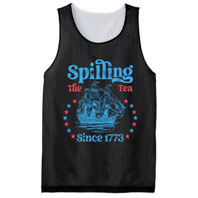 Spilling The Tea Since 1773 American History Mesh Reversible Basketball Jersey Tank