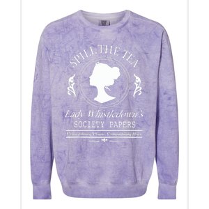 Spill The Tea Lady Whistledown Society Papers Colorblast Crewneck Sweatshirt