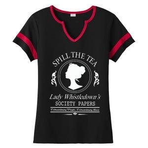 Spill The Tea Lady Whistledown Society Papers Ladies Halftime Notch Neck Tee