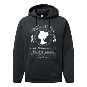 Spill The Tea Lady Whistledown Society Papers Performance Fleece Hoodie