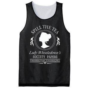 Spill The Tea Lady Whistledown Society Papers Mesh Reversible Basketball Jersey Tank