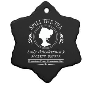 Spill The Tea Lady Whistledown Society Papers Ceramic Star Ornament