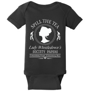 Spill The Tea Lady Whistledown Society Papers Baby Bodysuit