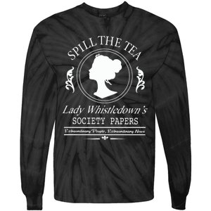 Spill The Tea Lady Whistledown Society Papers Tie-Dye Long Sleeve Shirt