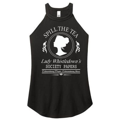 Spill The Tea Lady Whistledown Society Papers Women’s Perfect Tri Rocker Tank