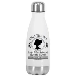 Spill The Tea Lady Whistledown Society Papers Stainless Steel Insulated Water Bottle