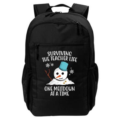Surviving The Teacher Life One Meltdown At A Time Snowman Backpack