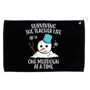 Surviving The Teacher Life One Meltdown At A Time Snowman Grommeted Golf Towel