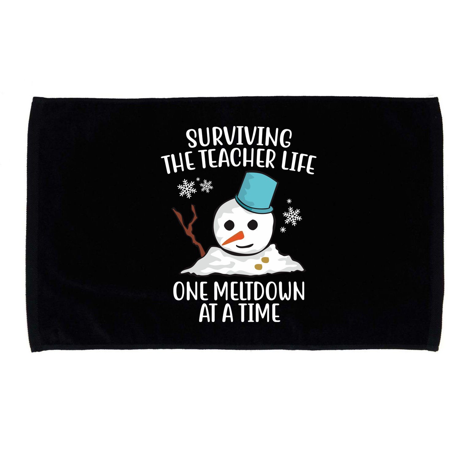 Surviving The Teacher Life One Meltdown At A Time Snowman Microfiber Hand Towel