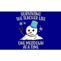 Surviving The Teacher Life One Meltdown At A Time Snowman Bumper Sticker