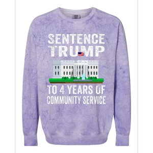 Sentence Trump To 4 Years Of Community Service Political Colorblast Crewneck Sweatshirt