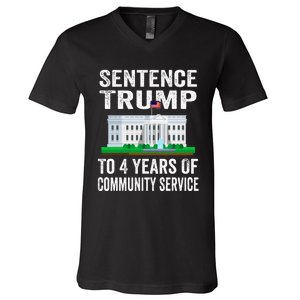 Sentence Trump To 4 Years Of Community Service Political V-Neck T-Shirt