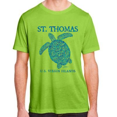 St Thomas Us Virgin Islands Sea Turtle Gift Adult ChromaSoft Performance T-Shirt