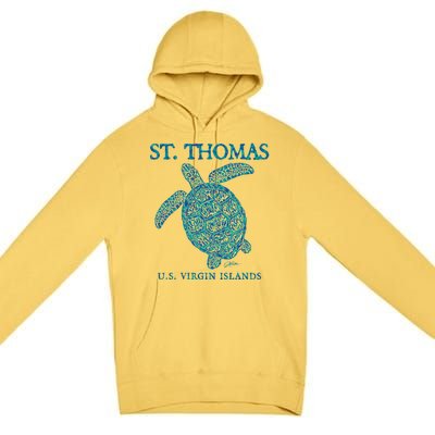 St Thomas Us Virgin Islands Sea Turtle Gift Premium Pullover Hoodie