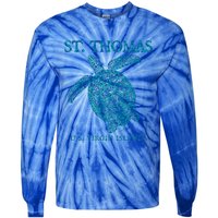 St Thomas Us Virgin Islands Sea Turtle Gift Tie-Dye Long Sleeve Shirt