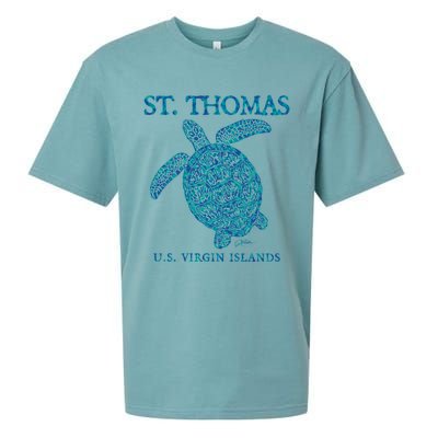 St Thomas Us Virgin Islands Sea Turtle Gift Sueded Cloud Jersey T-Shirt