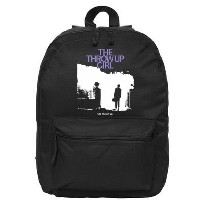 She Throws Up The Throw Up Girl 16 in Basic Backpack