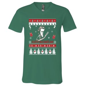 Sweeney Todd Ugly Christmas V-Neck T-Shirt