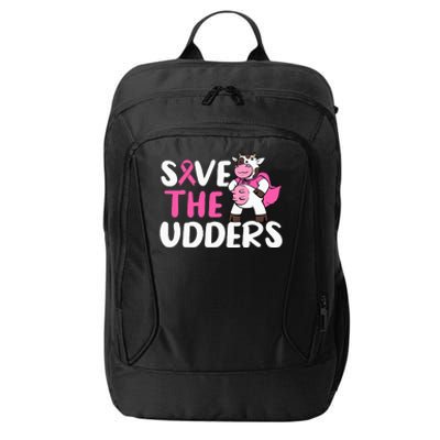 Save The Udders Cow Breast Cancer Awareness City Backpack