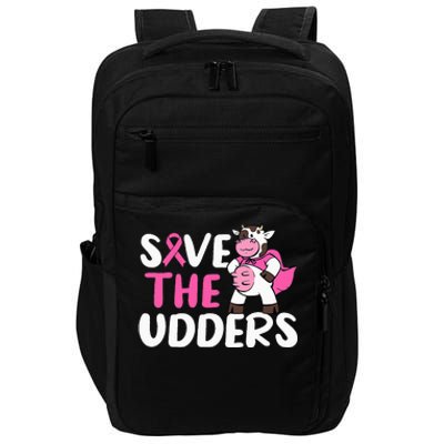 Save The Udders Cow Breast Cancer Awareness Impact Tech Backpack