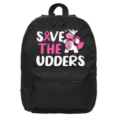 Save The Udders Cow Breast Cancer Awareness 16 in Basic Backpack