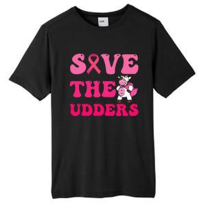 Save The Udders Cow Groove Breast Cancer Awareness Tall Fusion ChromaSoft Performance T-Shirt