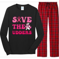 Save The Udders Cow Groove Breast Cancer Awareness Long Sleeve Pajama Set