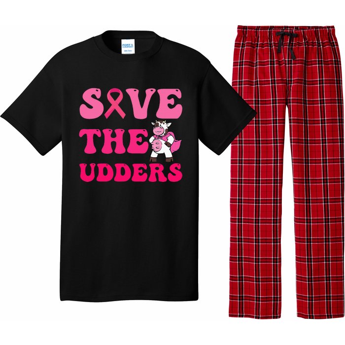 Save The Udders Cow Groove Breast Cancer Awareness Pajama Set